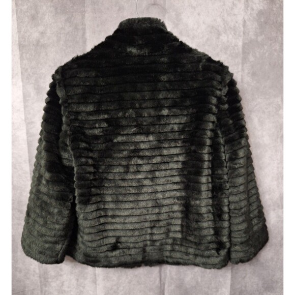 Express Faux Fur Coat Womens Sz Large Y2K Old Money Gothic Plush Shaggy Soft - Picture 2 of 15